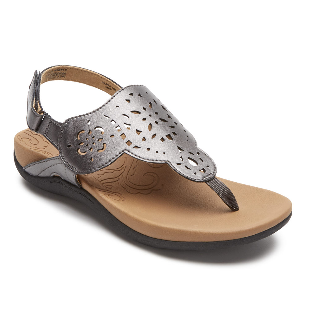 Rockport Sandaler Dame Grå - Ridge Circle Cutout Thong - JDXO73051